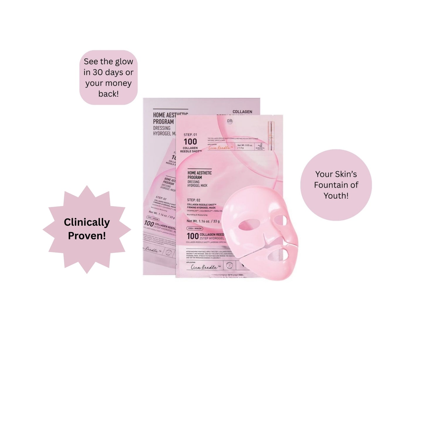 River Petal Skincare™ GlowQuench Collagen Gel Mask